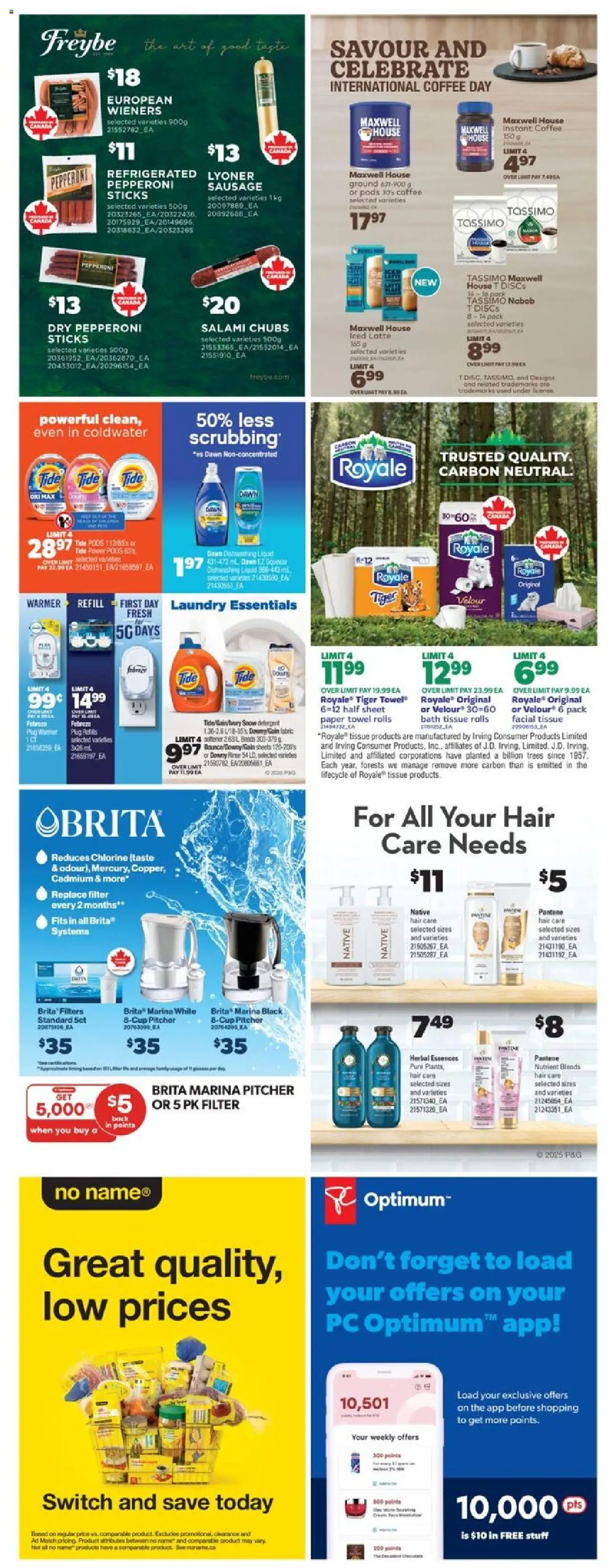 Real Canadian Superstore flyer valid from 25.09.2025 | Page: 42 | Products: PC, Detergent, Bath, Coffee