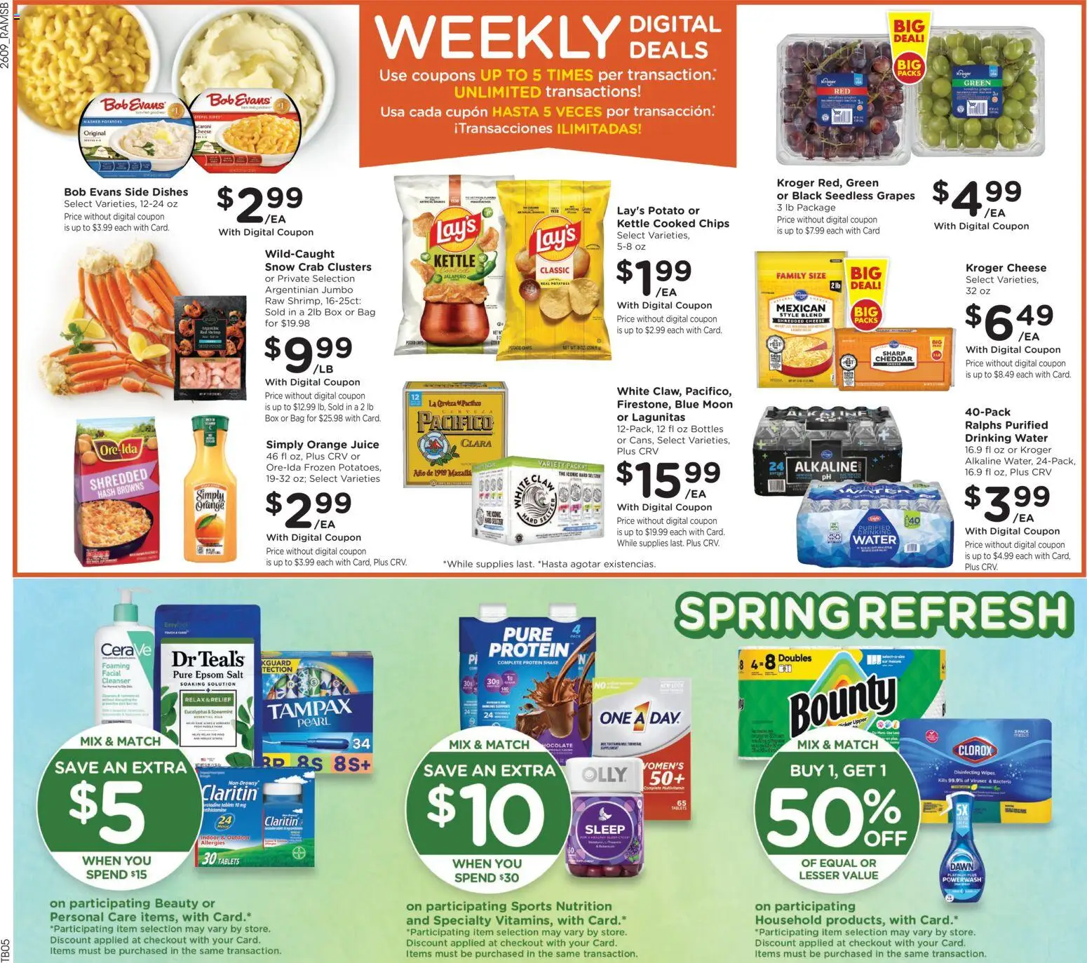 Ralphs Weekly Ad - valid from 01.04.2026 | Page: 2 | Products: Chips, Epsom Salt, Salt, Bag