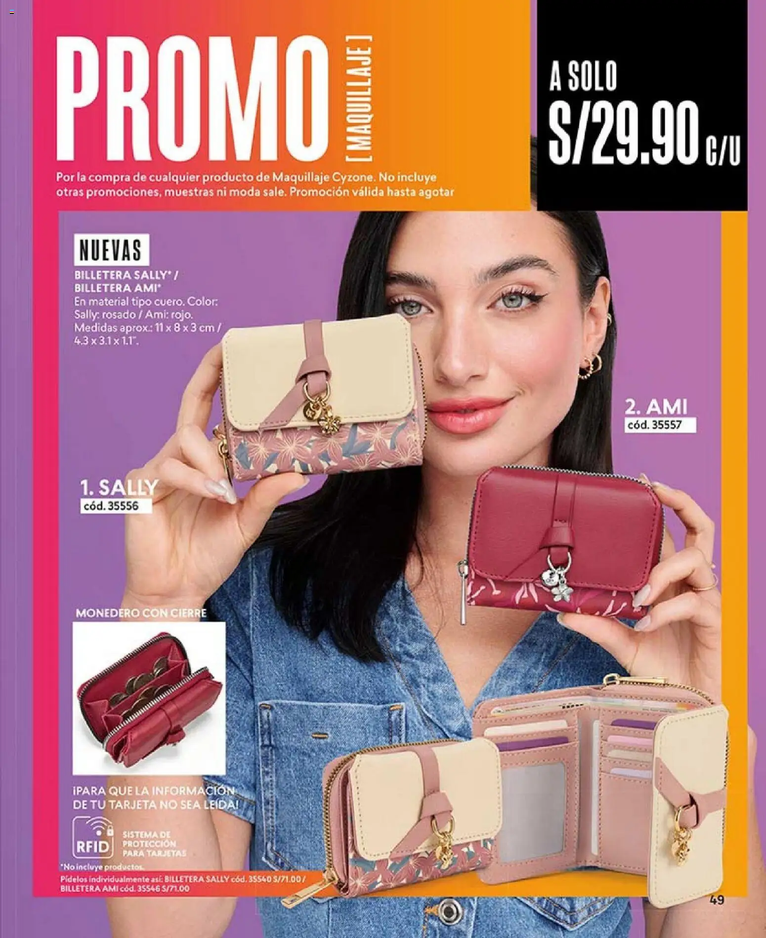 Catálogo CyZone válido desde 27.12.2025 | Página: 49 | Productos: Billetera, Maquillaje