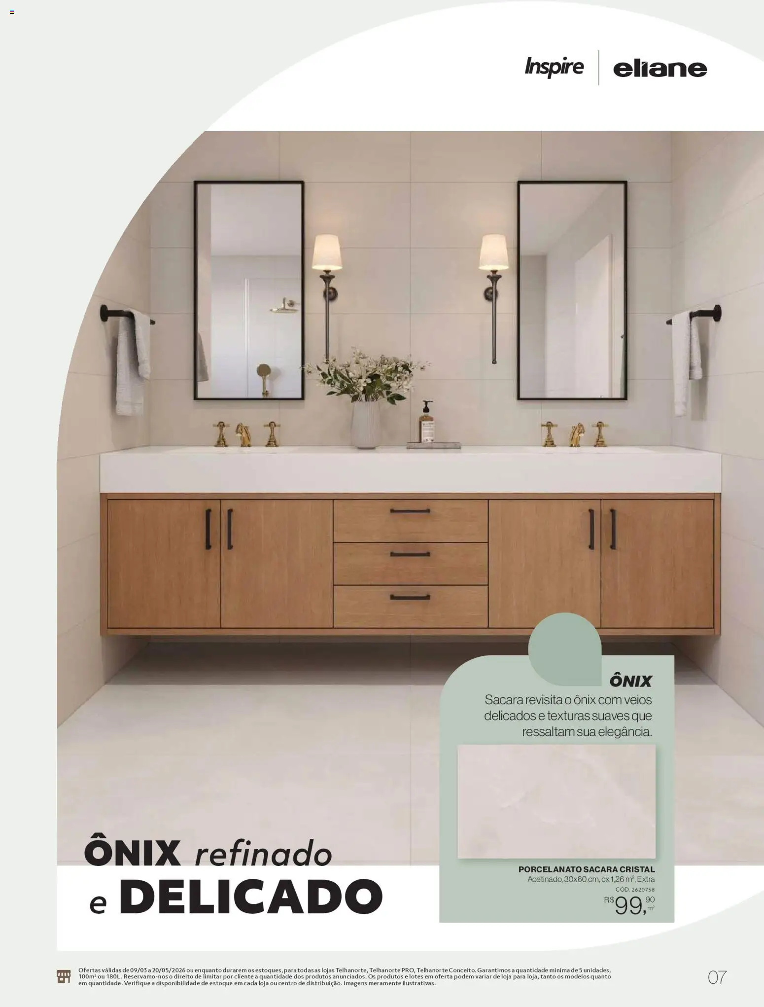Telhanorte Folheto - válido de 09.03.2026 | Página: 7 | Produtos: Porcelanato
