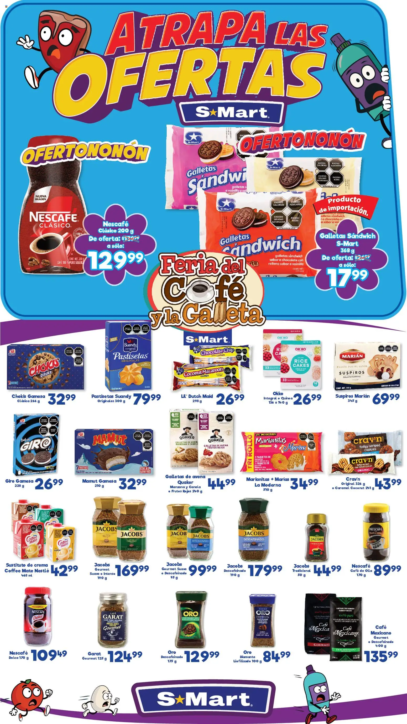 Nuevas ofertas de S-Mart válidas en toda la República Mexicana desde el 13.02.2026. ¡Encuentra las mejores ofertas en S-Mart folleto Ofertas de feria Nuevo Laredo! | Página: 1 | Productos: Crema, Manzana, Café, Olla