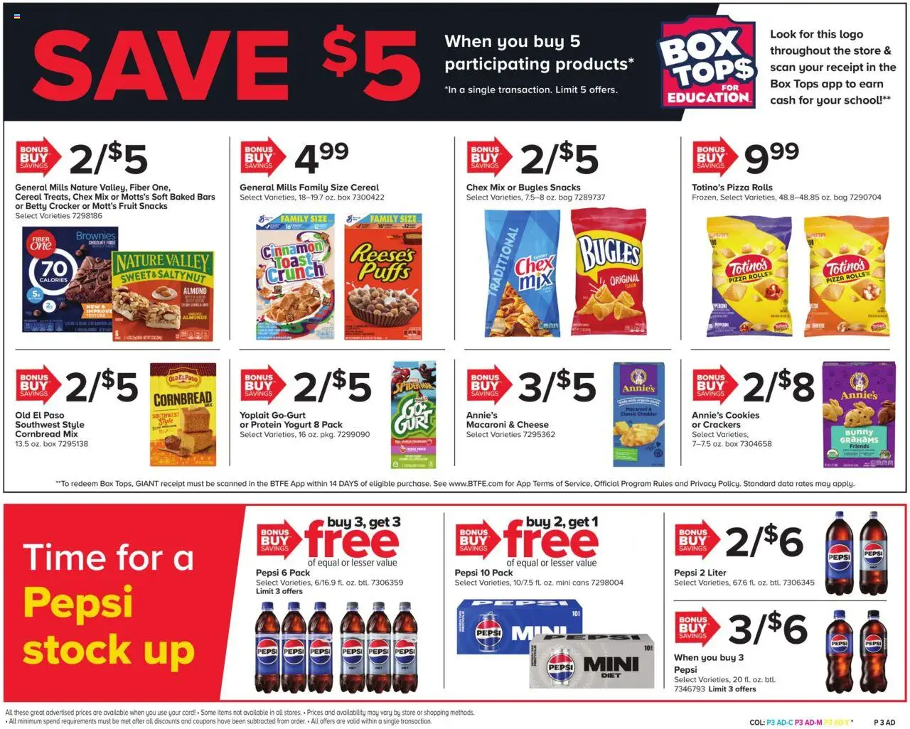 Giant Weekly Ad - valid from 08.08.2025 | Page: 3 | Products: Cheese, Yogurt, Chocolate, Bag