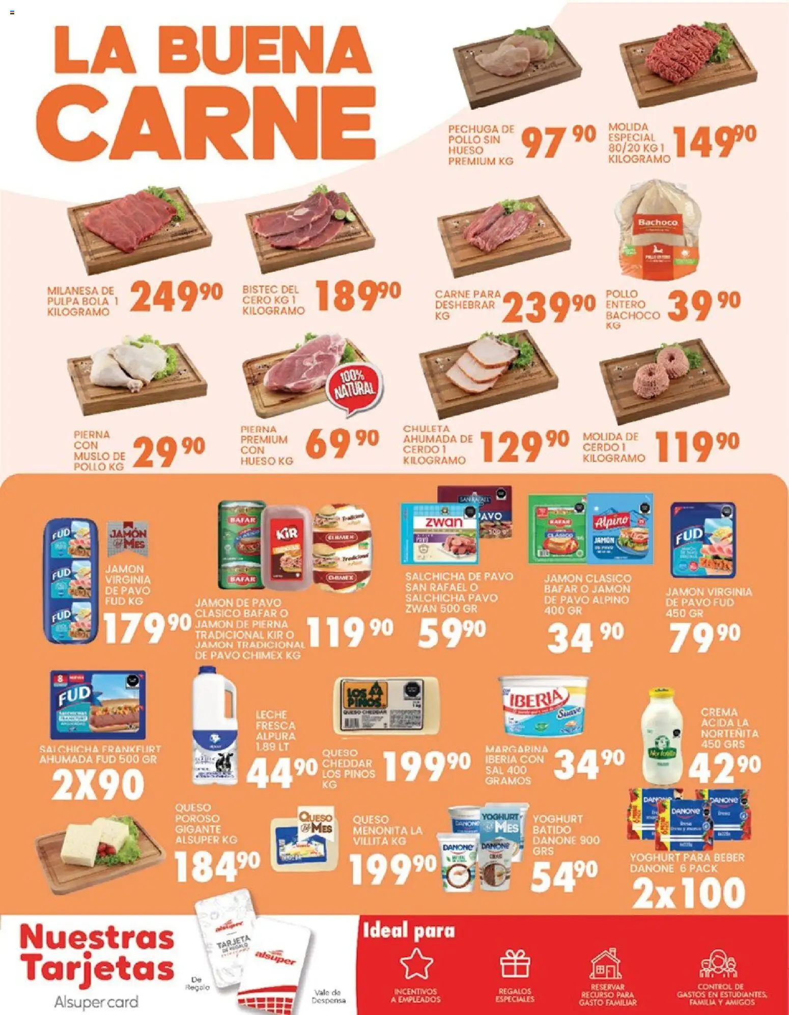 Nuevas ofertas de Alsuper válidas en toda la República Mexicana desde el 31.03.2026. ¡Encuentra las mejores ofertas en Alsuper folleto Saltillo! | Página: 6 | Productos: Pollo, Queso, Jamón, Margarina