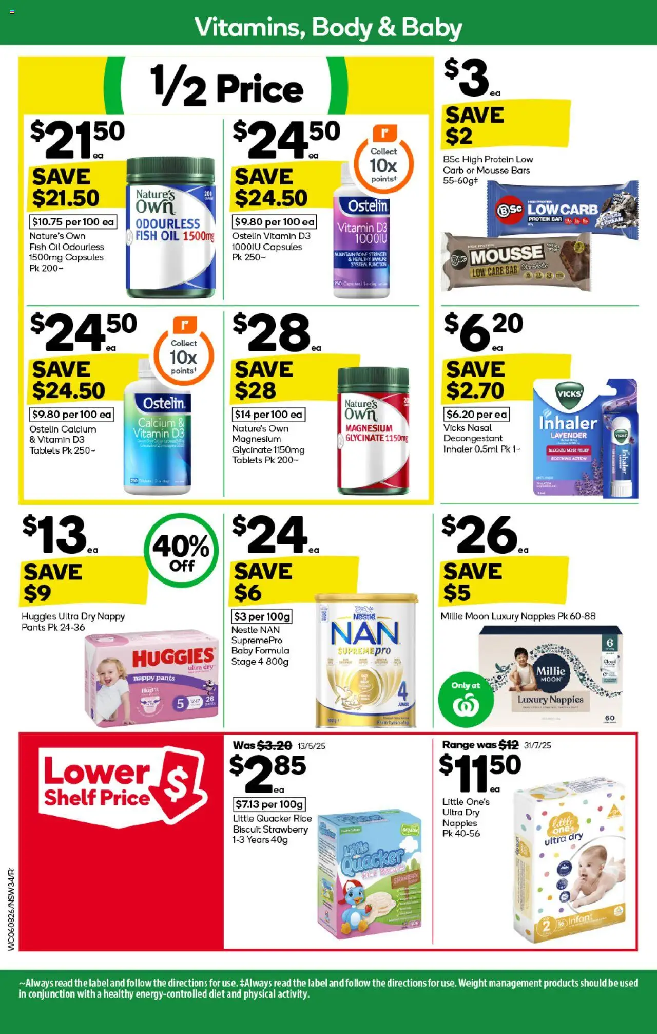 Woolworths catalogue - valid from 06.08.2025 | Page: 34 | Products: Fish, Biscuits, Mousse, Vitamin