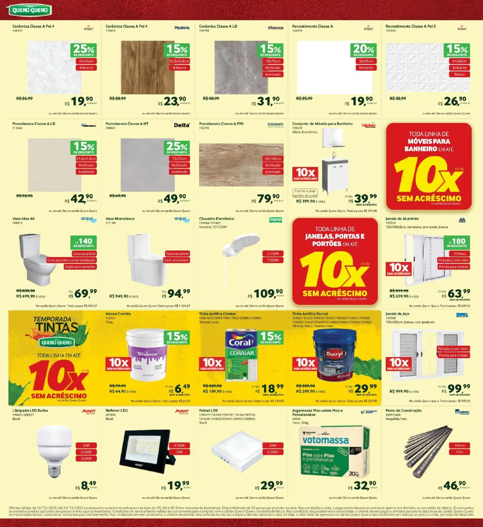 Lojas Quero-Quero Folheto - válido de 16.12.2025 | Página: 2 | Produtos: Grade, Argamassa, Vaso, Lâmpada led