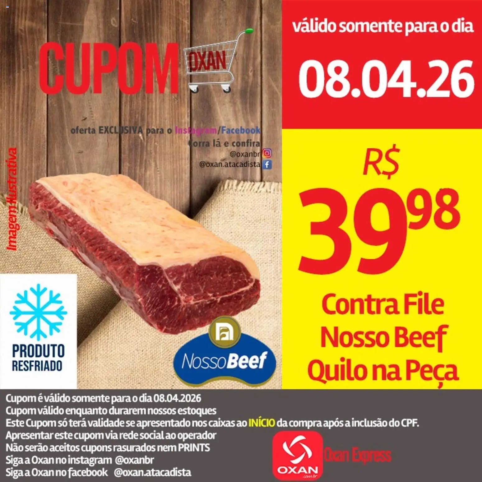Oxan Atacadista Folheto - válido de 08.04.2026 | Página: 3 | Produtos: Contra filé