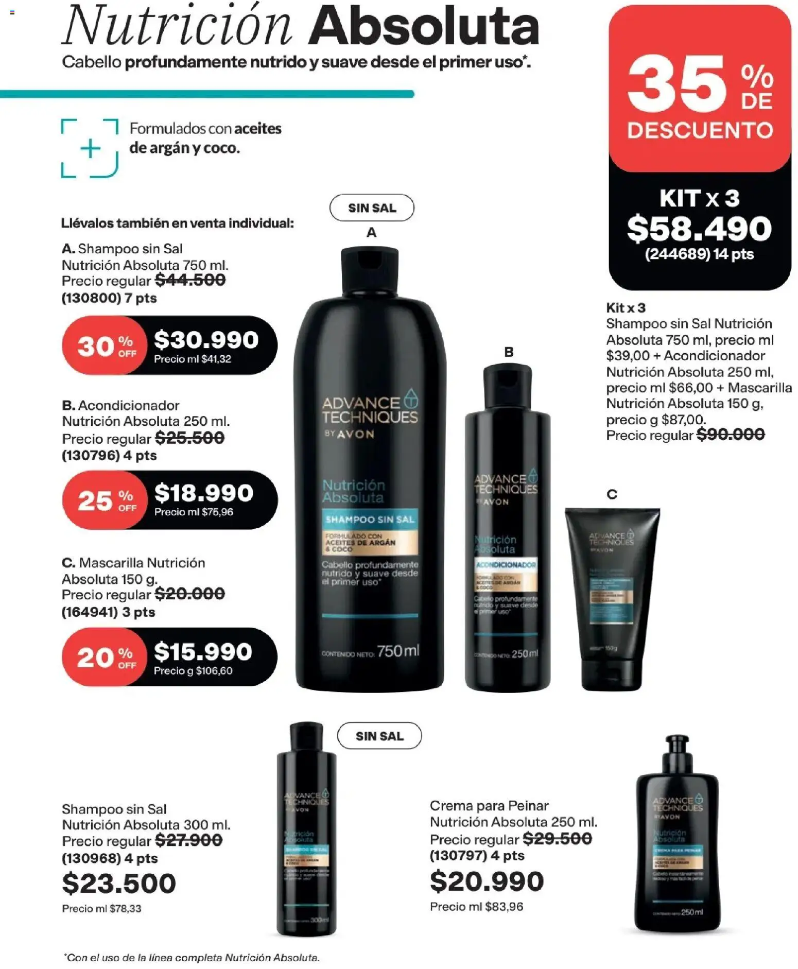 Avon revista - valida desde el 01.05.2026 | Página: 183 | Productos: Crema, Sal, Shampoo, Acondicionador