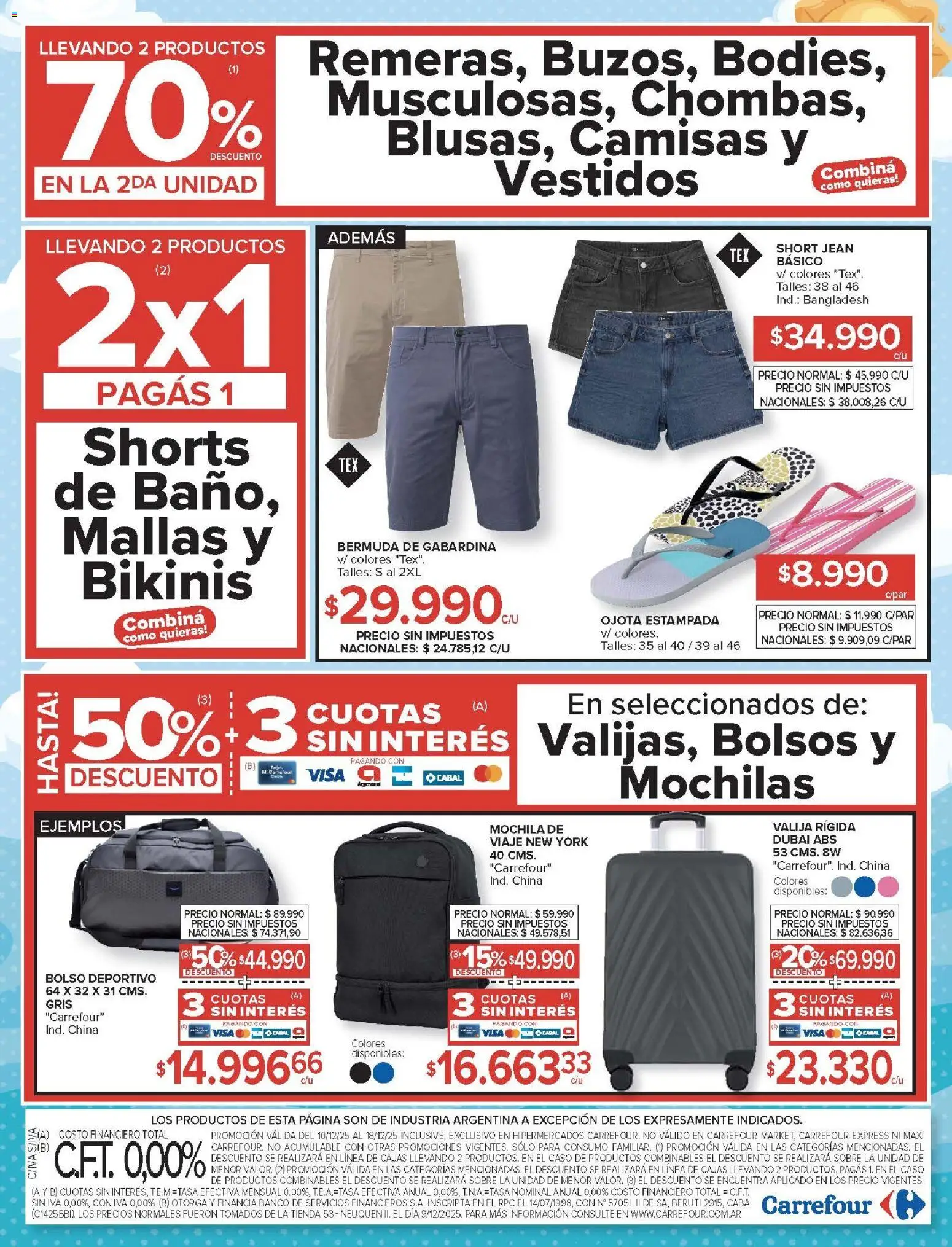 Carrefour ofertas │ válido desde el 10.12.2025 | Página: 19 | Productos: Bermuda, Banco, Bolso, Mochila