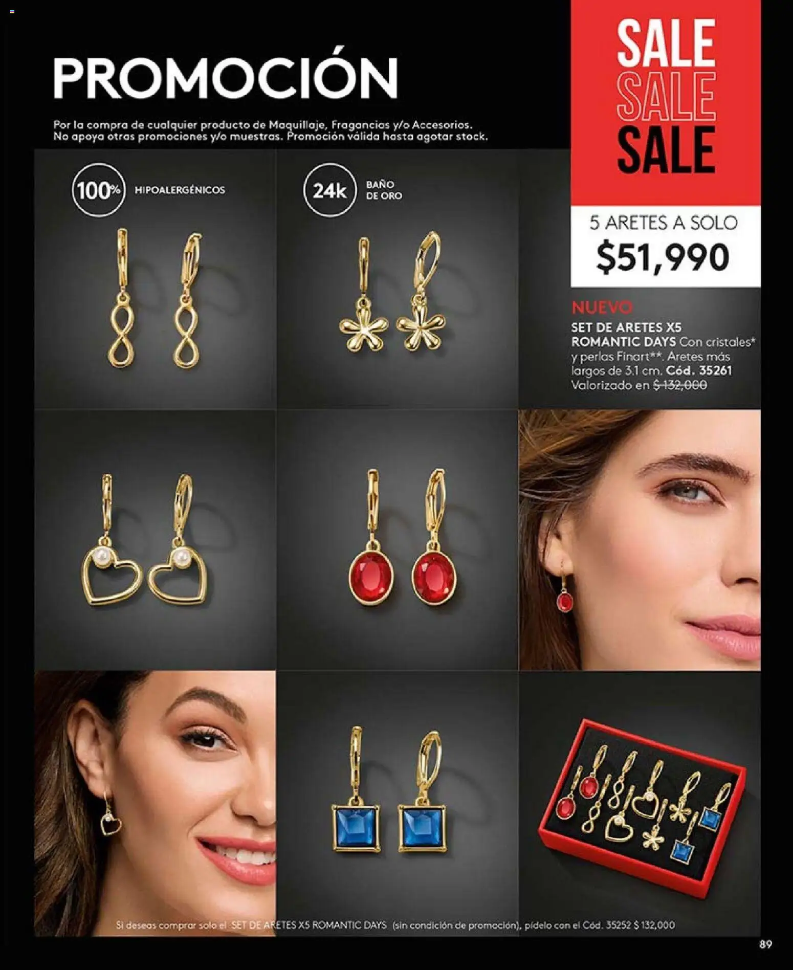 Ésika revista - valida desde el 01.02.2026 | Página: 89 | Productos: Aretes, Baño