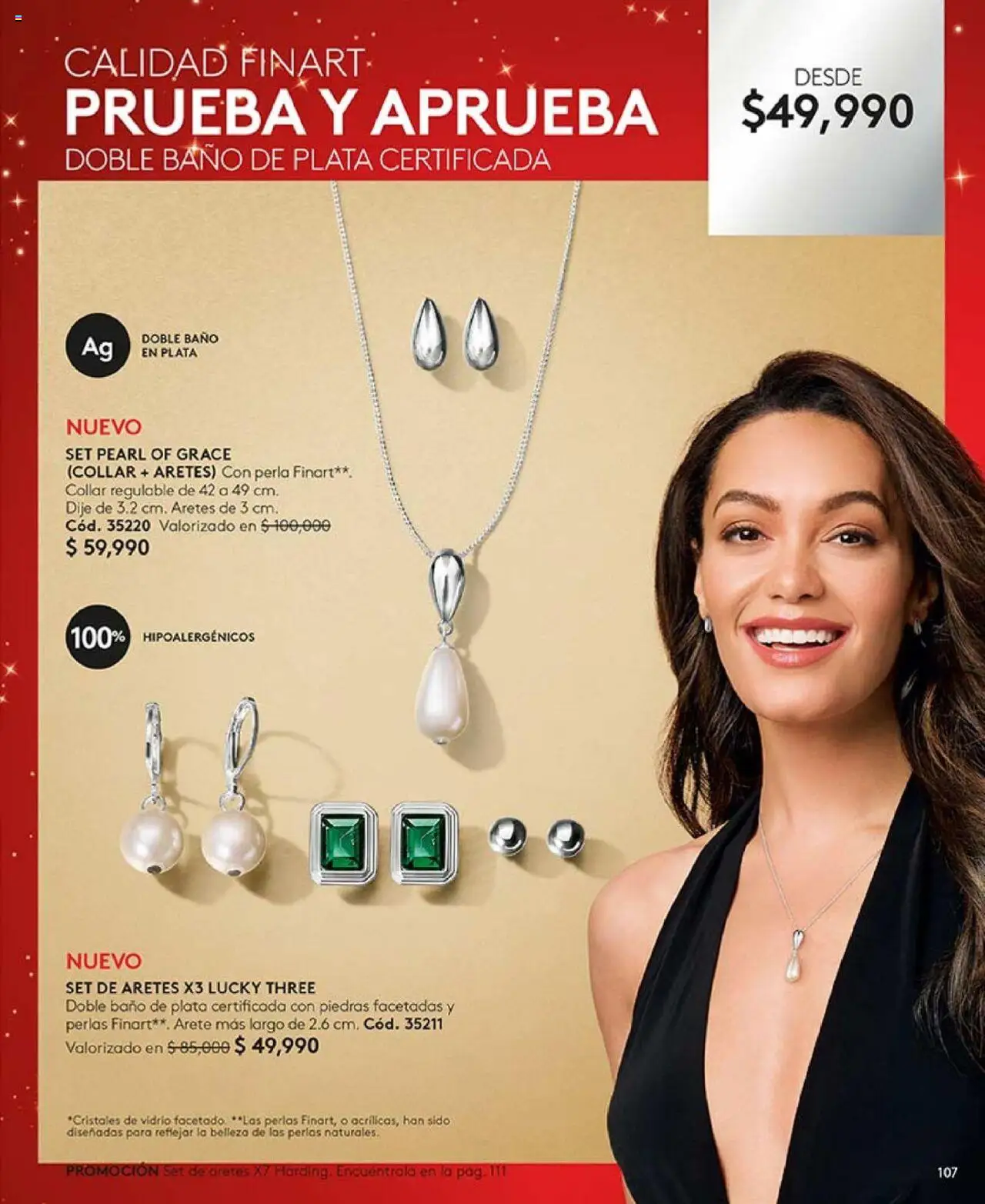 Ésika revista - valida desde el 14.10.2025 | Página: 107 | Productos: Aretes, Baño, Collar, Dije