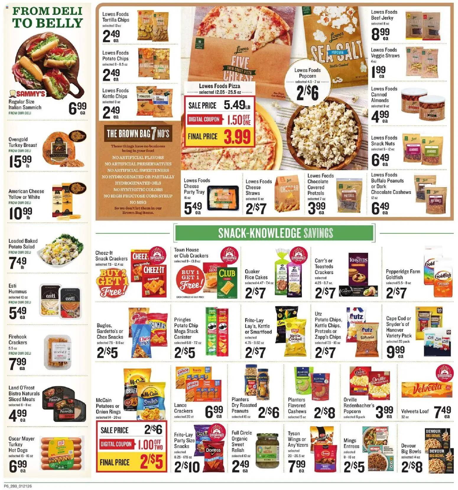 Lowes Foods Weekly Ad - GA - valid from 21.01.2026 | Page: 7 | Products: Noodles, Beef, Chips, Bag