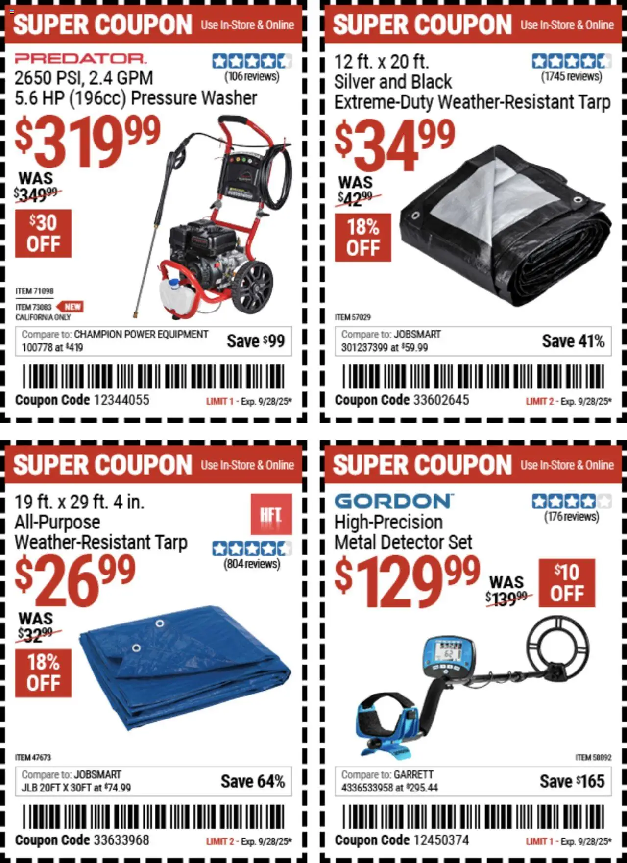 Harbor Freight Weekly Ad - valid from 15.09.2025 | Page: 4 | Products: Washer