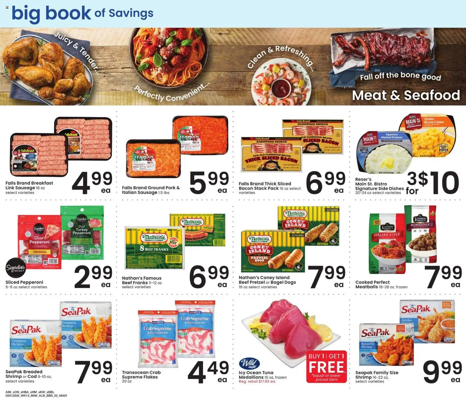 Albertsons Big Book of Savings - valid from 31.03.2026 | Page: 2 | Products: Beef, Flakes, Seafood, Sausage