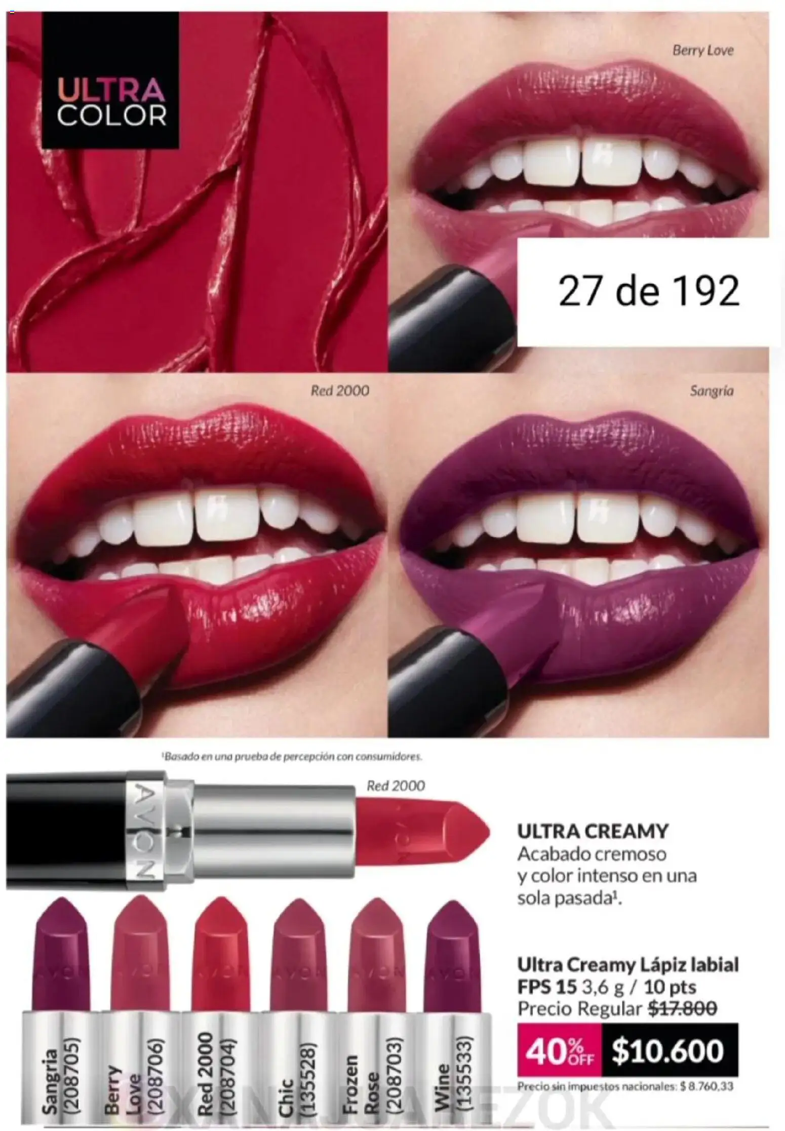 Avon - Campaña 3/2026 │ válido desde el 01.03.2026 | Página: 27 | Productos: Lápiz labial