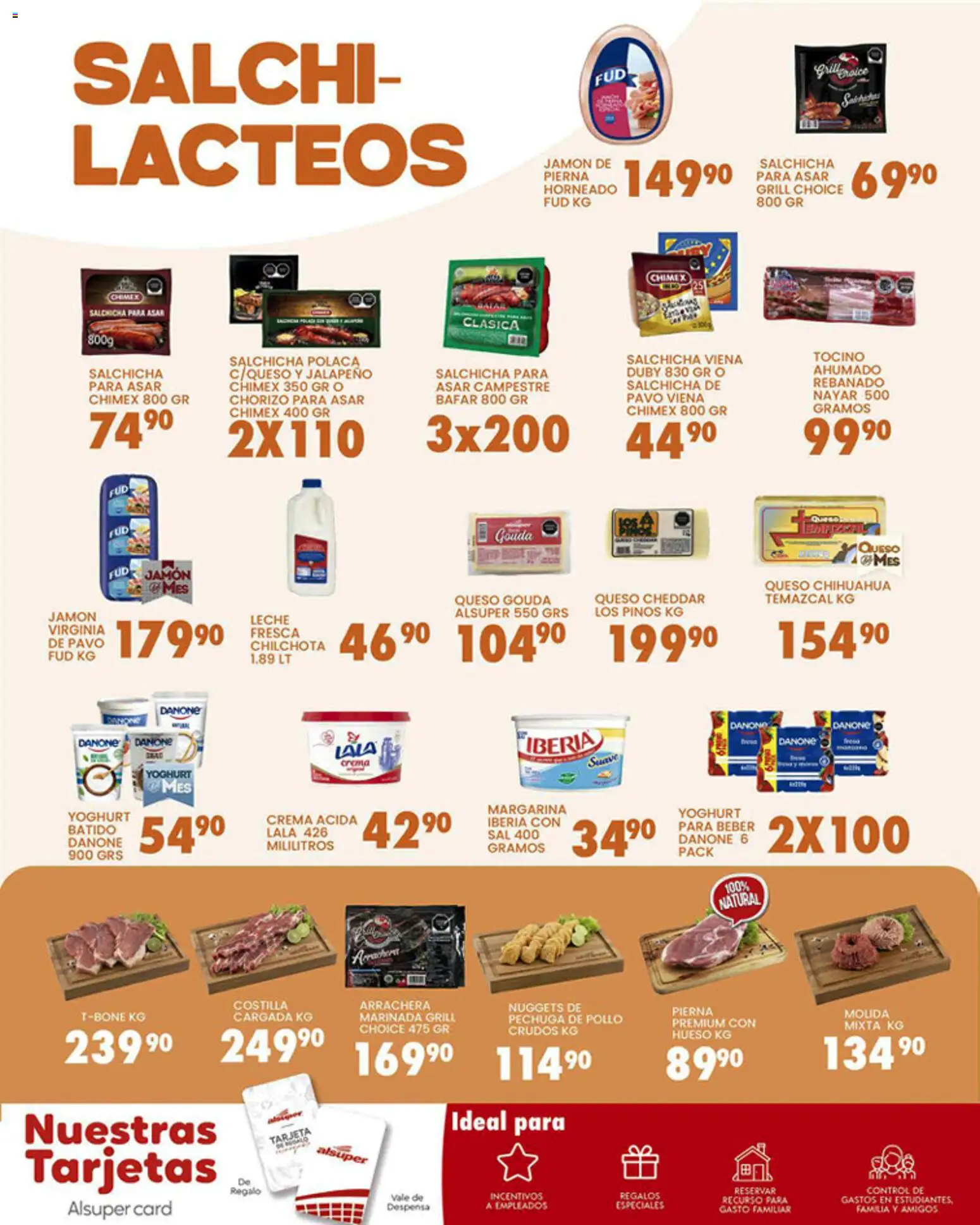 Nuevas ofertas de Alsuper válidas en toda la República Mexicana desde el 03.04.2026. ¡Encuentra las mejores ofertas en Alsuper folleto Laguna! | Página: 6 | Productos: Pollo, Salchicha, Crema, Queso