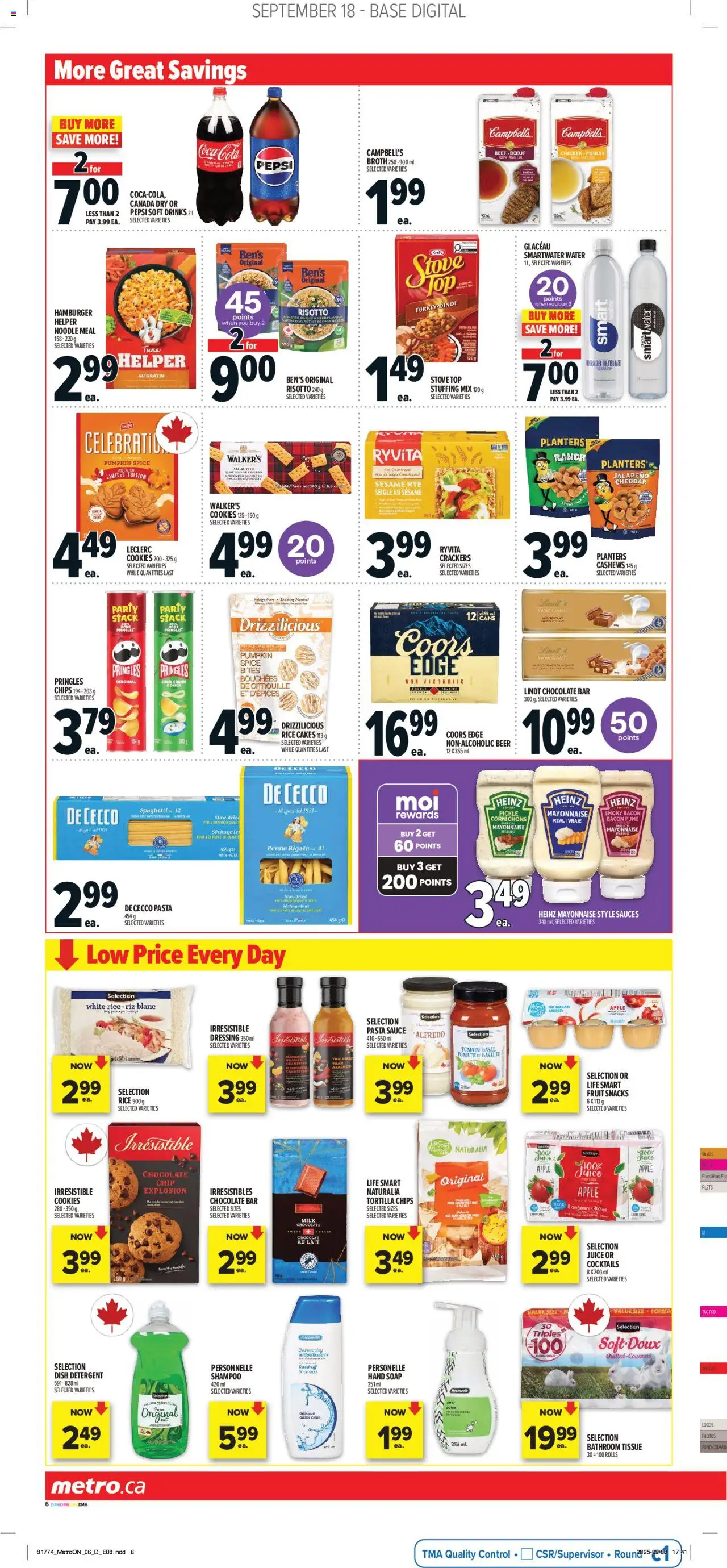 Metro flyer valid from 18.09.2025 | Page: 10 | Products: Cookies, Shampoo, Soap, Detergent