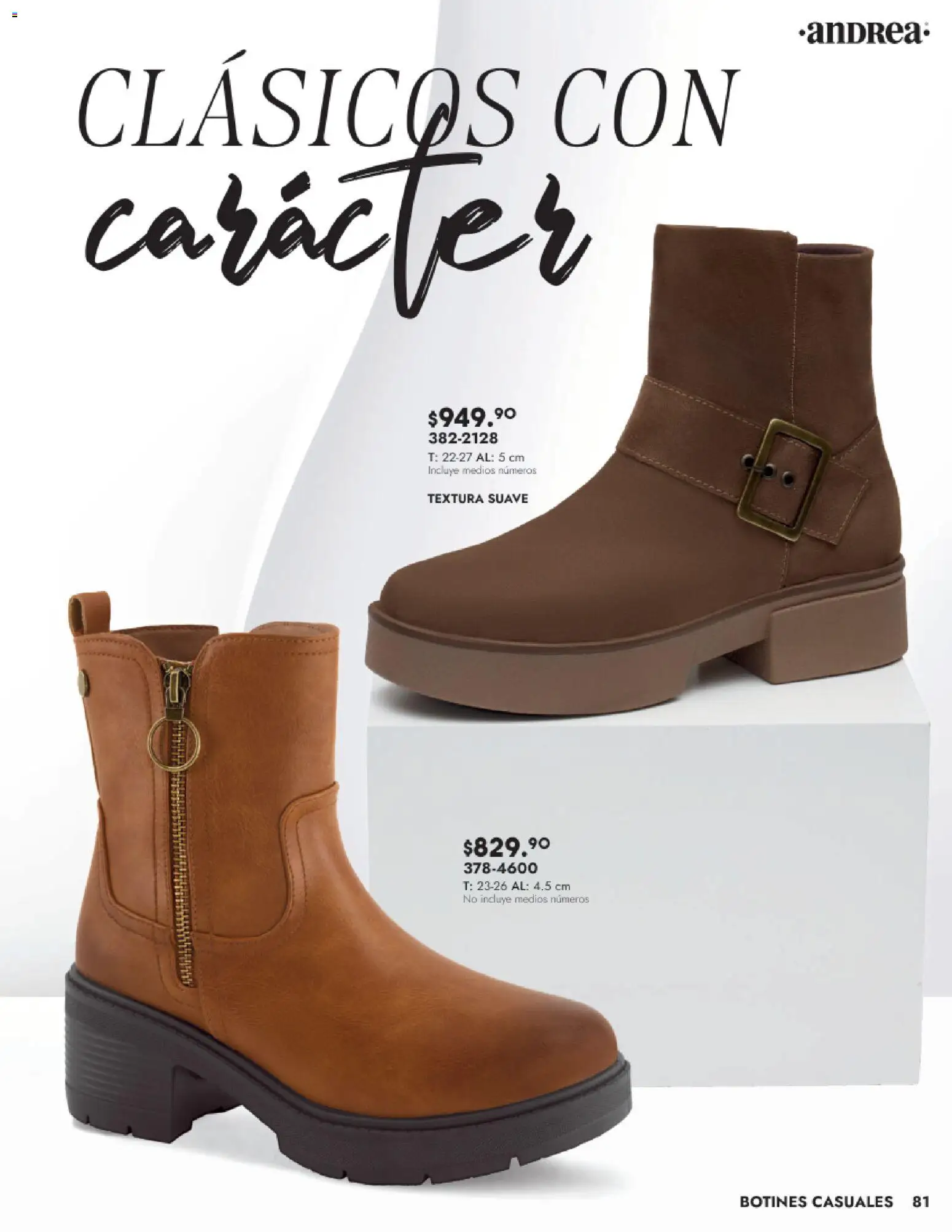 Nuevas ofertas de Andrea válidas en toda la República Mexicana desde el 24.08.2025. ¡Encuentra las mejores ofertas en Andrea - Catálogo Calzado Dama! | Página: 81 | Productos: Botines
