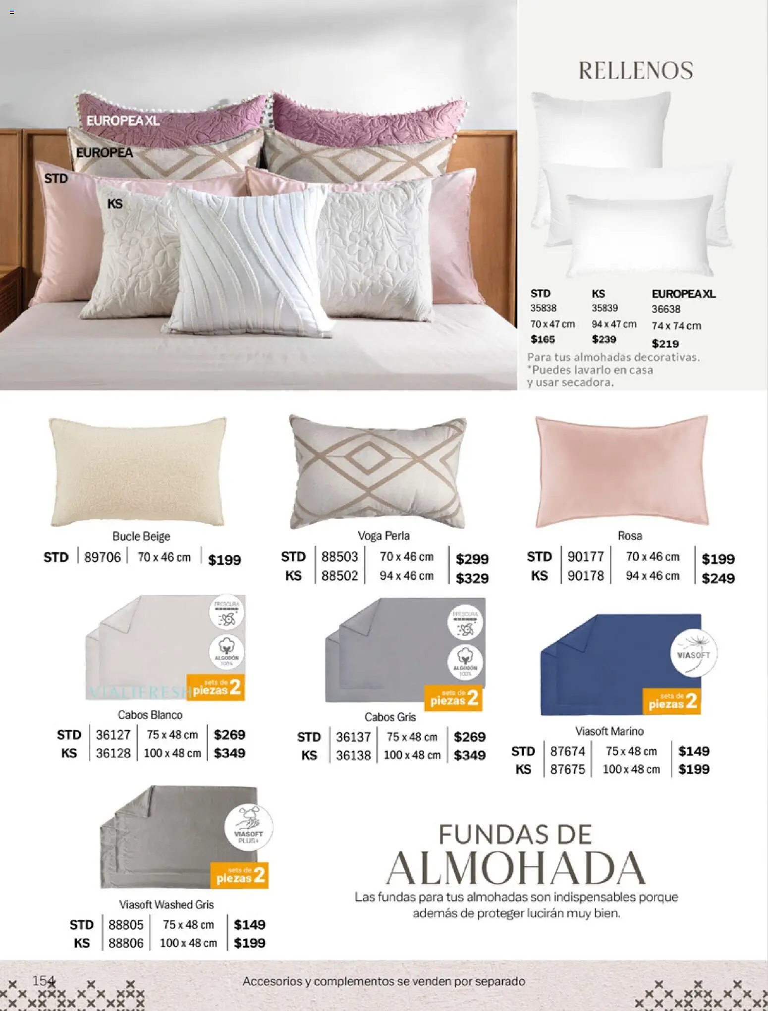 Nuevas ofertas de Vianney válidas en toda la República Mexicana desde el 06.03.2026. ¡Encuentra las mejores ofertas en Vianney catálogo Tu hogar, nuestra pasión! | Página: 156 | Productos: Almohada