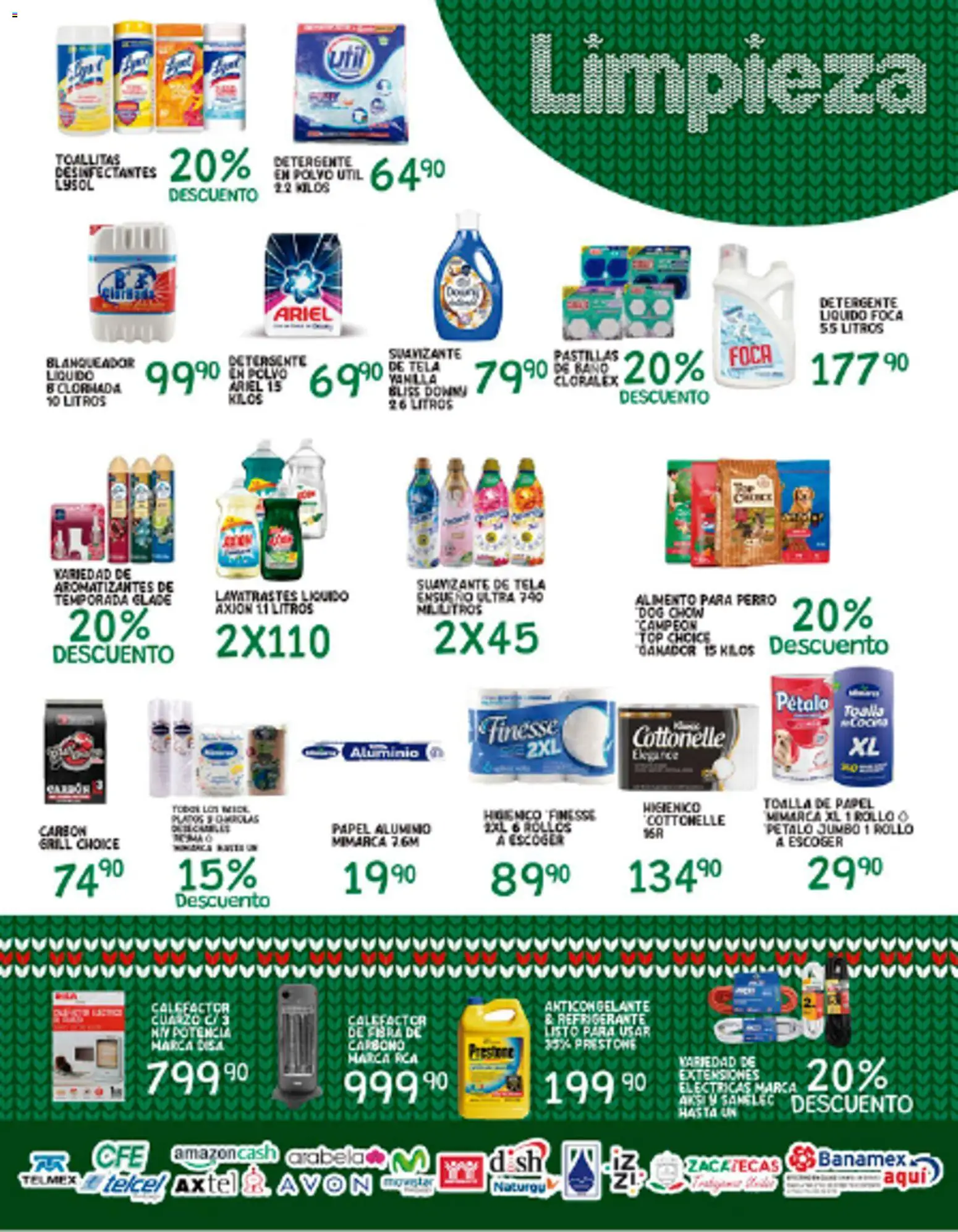 Nuevas ofertas de Alsuper válidas en toda la República Mexicana desde el 12.12.2025. ¡Encuentra las mejores ofertas en Alsuper folleto Zacatecas! | Página: 5 | Productos: Detergente, Suavizante, Top, Calefactor