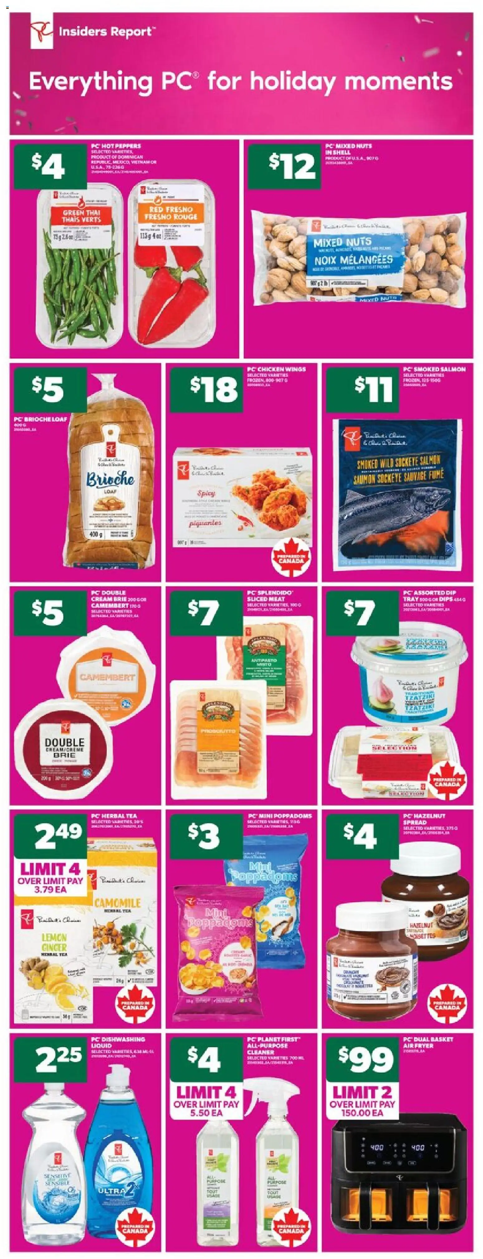 Real Canadian Superstore flyer valid from 11.12.2025 | Page: 14 | Products: Cream, Chicken wings, Fryer, Basket