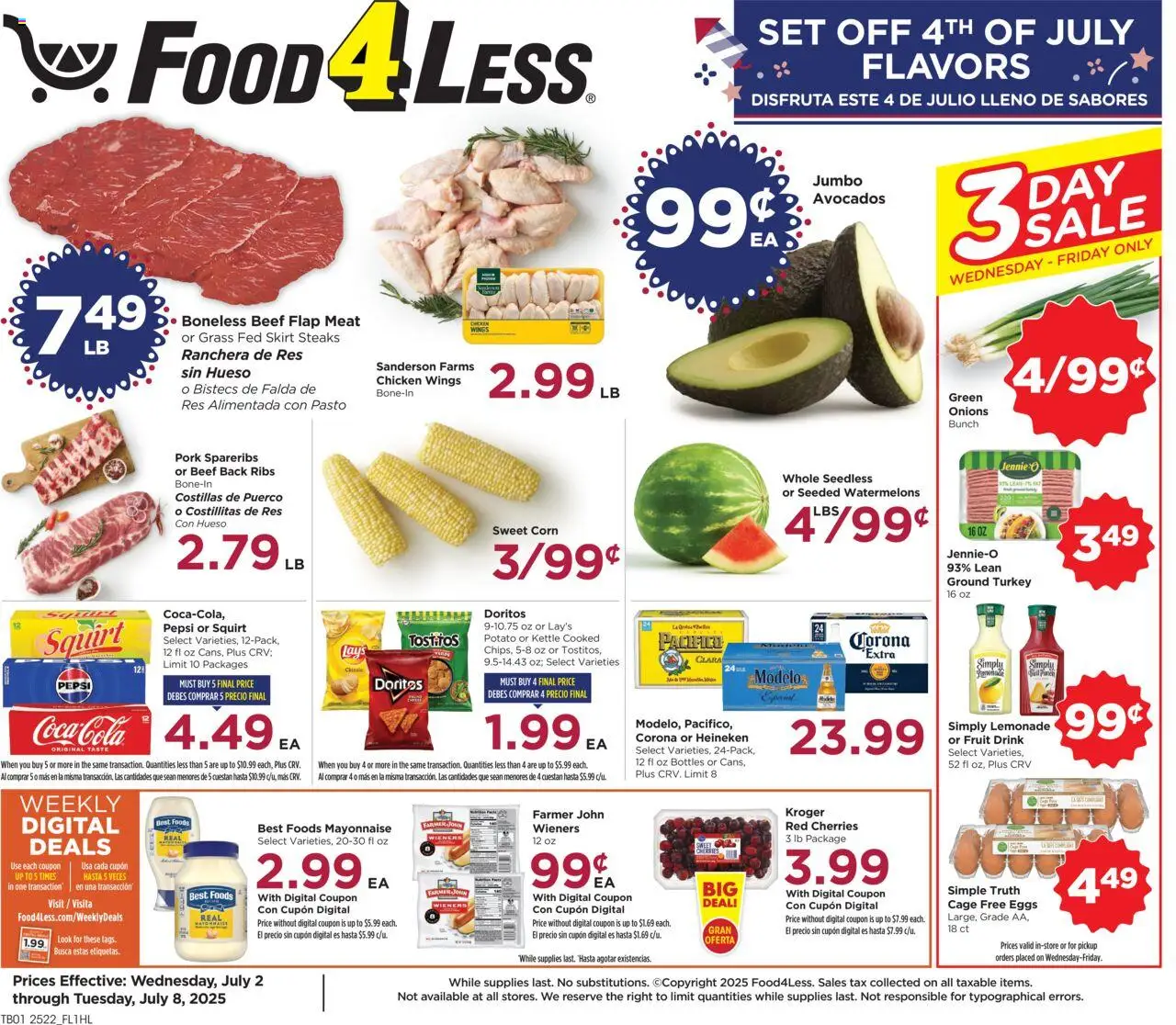 Food 4 Less Weekly Ad - valid from 02.07.2025 | Page: 1