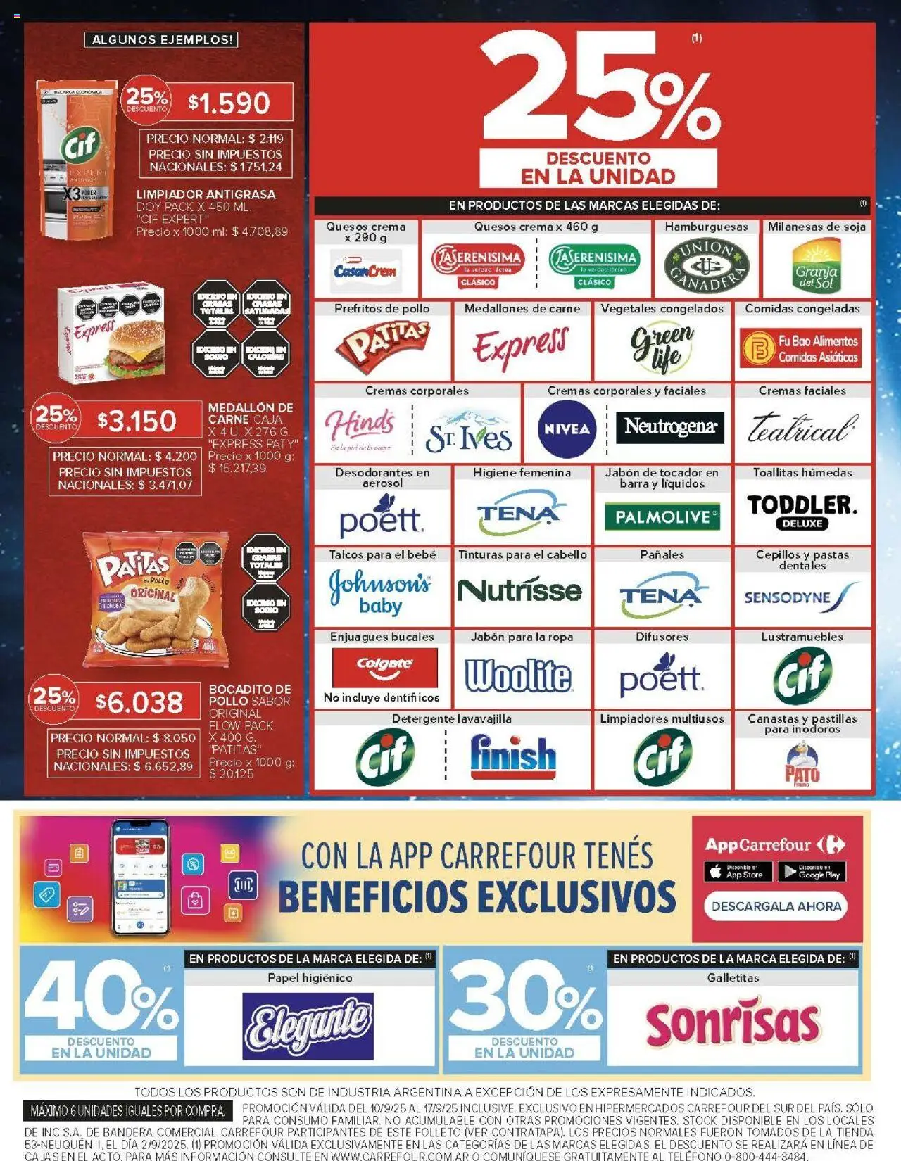 Carrefour ofertas - Comodoro │ válido desde el 10.09.2025 | Página: 7 | Productos: Antigrasa, Pollo, Caja, Detergente