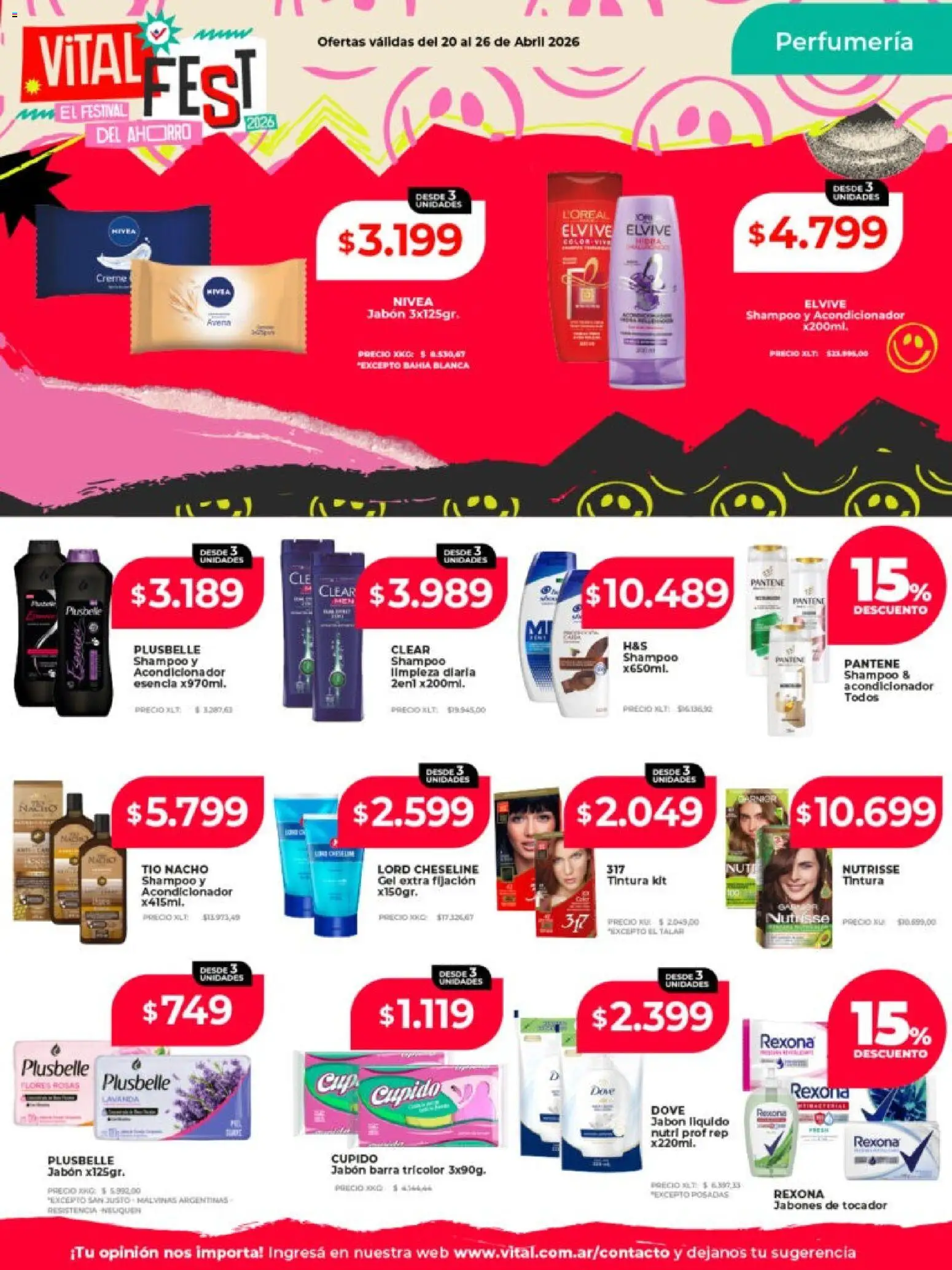 Vital - Ofertas │ válido desde el 20.04.2026 | Página: 3 | Productos: Jabón líquido, Shampoo, Acondicionador, Jabón