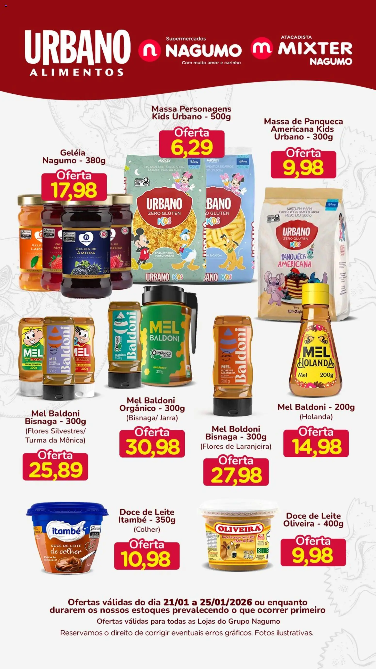 Nagumo Folheto - válido de 21.01.2026 | Página: 1 | Produtos: Flores, Leite, Arroz, Mel