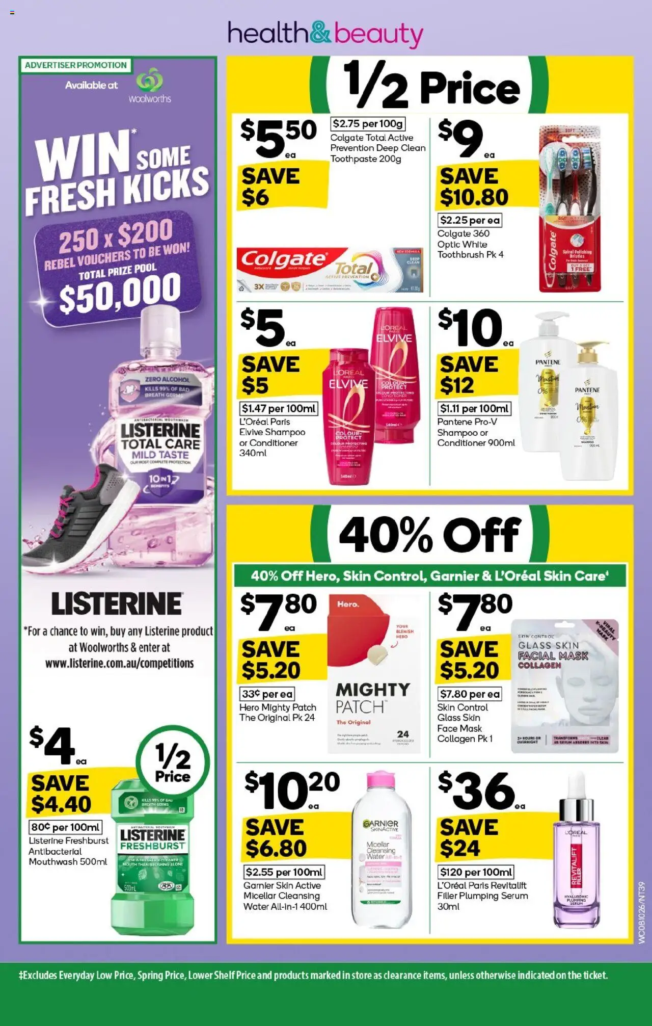 Woolworths catalogue - valid from 08.10.2025 | Page: 39 | Products: Toothpaste, Mouthwash, Water, Bag