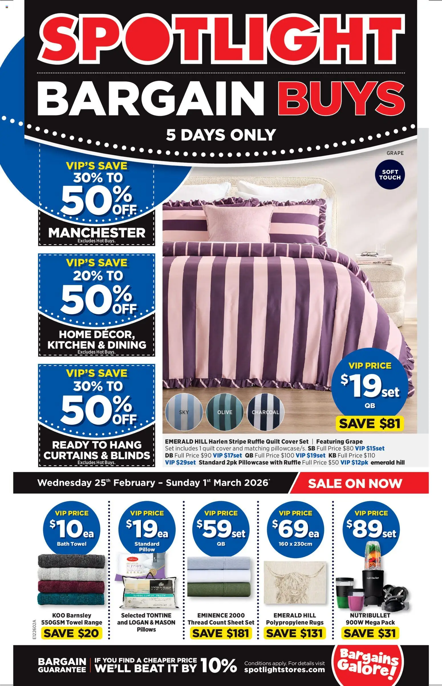 Spotlight catalogue - valid from 25.02.2026 | Page: 1 | Products: Blinds, Bath, Rugs, Pillow