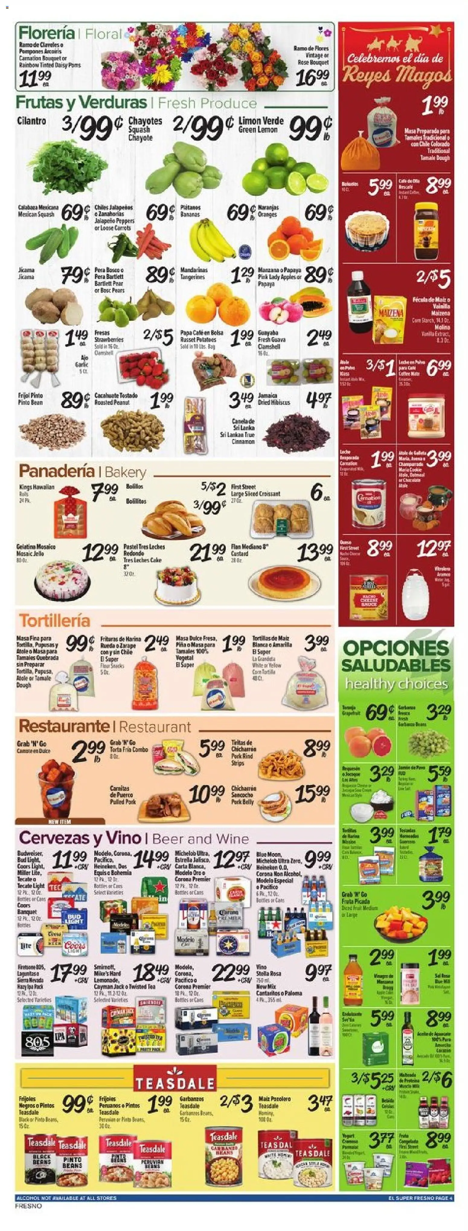 El Super Weekly Ad - CA - valid from 31.12.2025 | Page: 4 | Products: Corn, Jalapeno peppers, Coffee, Pork