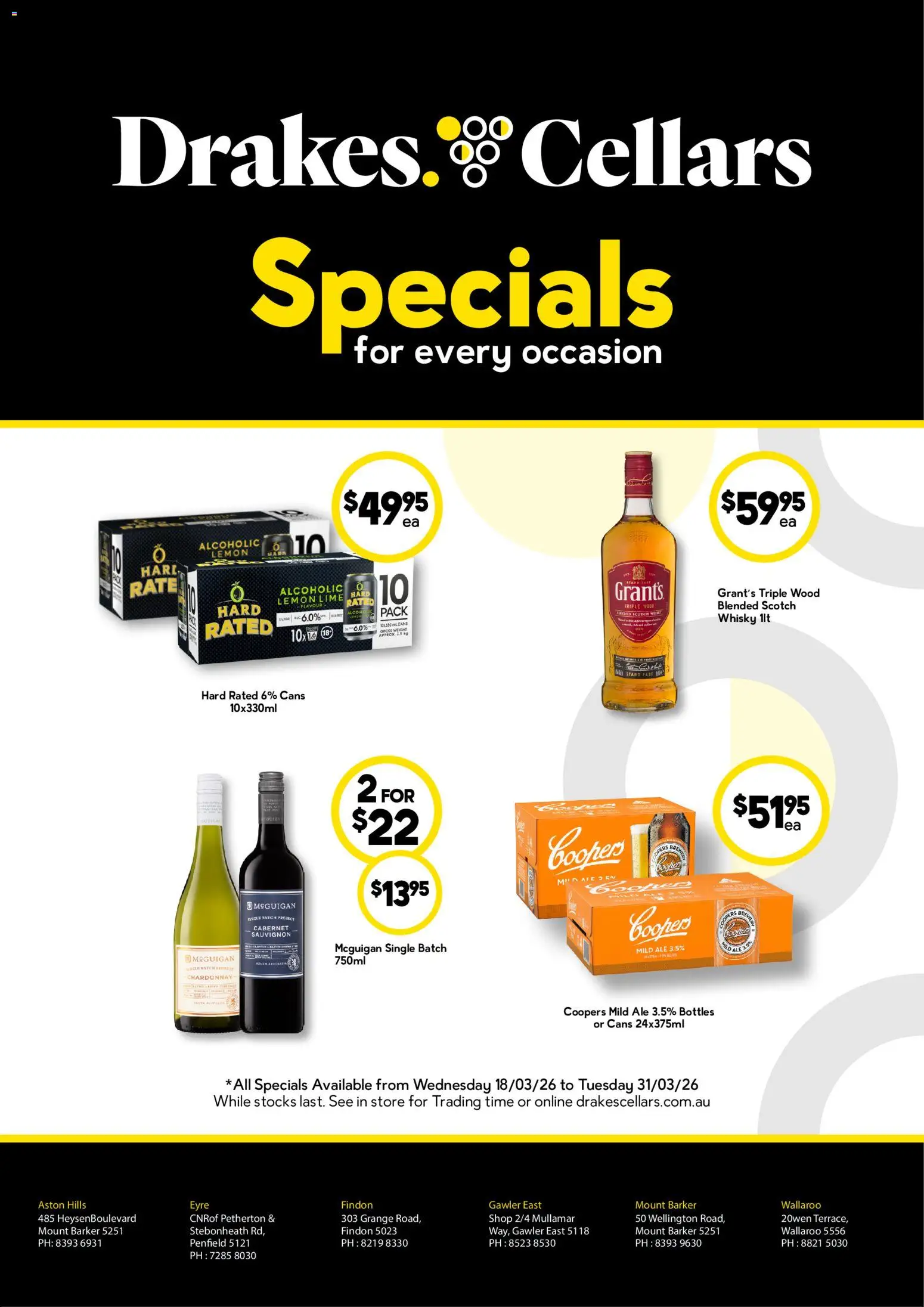 Drakes catalogue - valid from 18.03.2026 | Page: 1 | Products: Wood, Lemon, Scotch, Lime