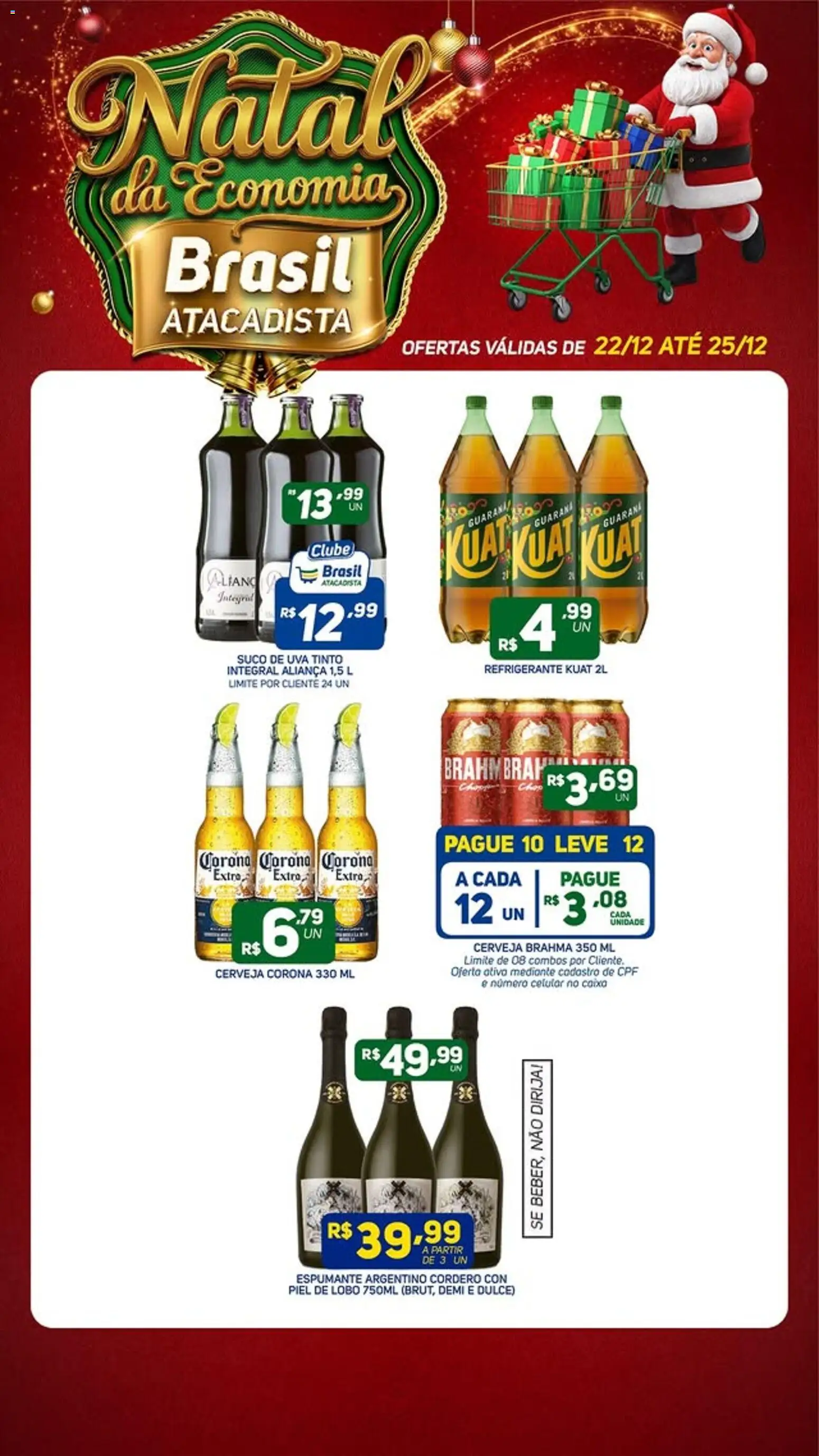 Brasil Atacadista Folheto - válido de 22.12.2025 | Página: 4 | Produtos: Espumante, Aliança, Cerveja, Refrigerante