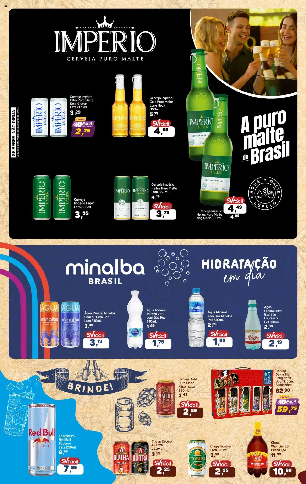 Supermercados São Vicente Folheto - válido de 17.09.2025 | Página: 4 | Produtos: Energético, Chopp ecobier, Cerveja, Água mineral