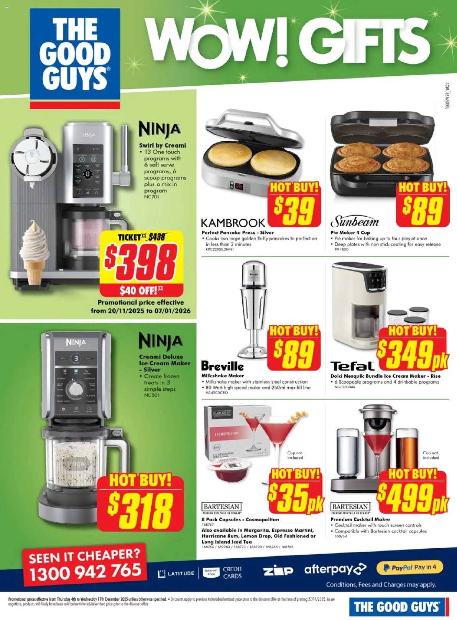 The Good Guys catalogue - valid from 03.12.2025 | Page: 4 | Products: Tea, Cream, Pies, Press