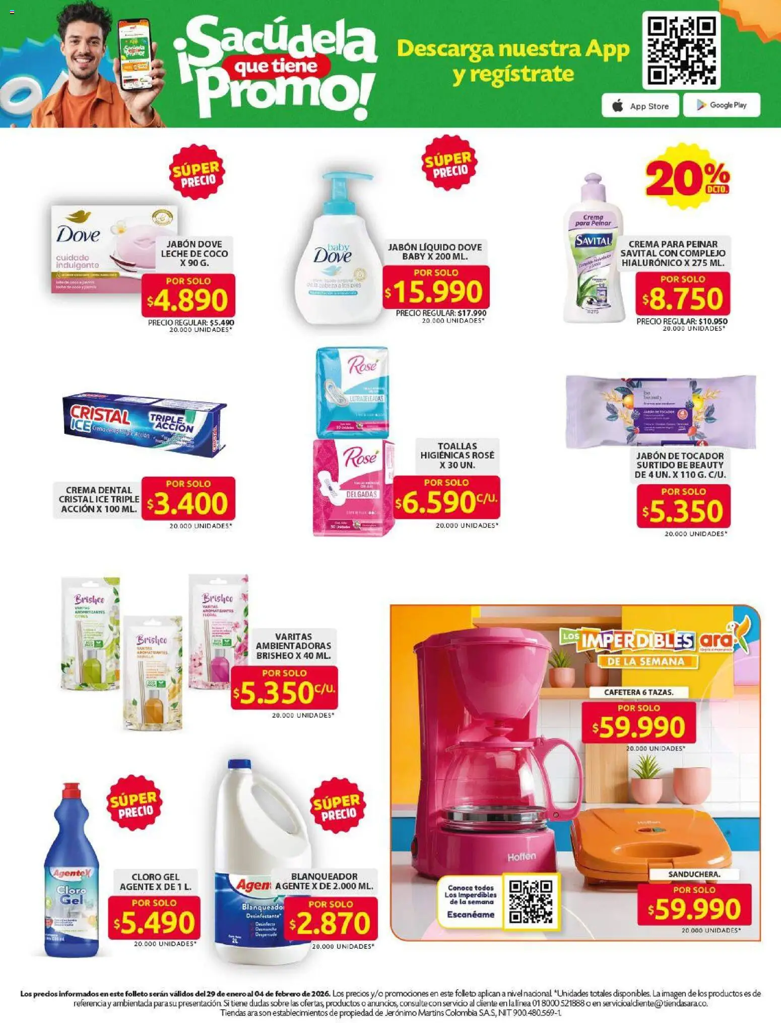 Ara revista - valida desde el 29.01.2026 | Página: 13 | Productos: Coco, Jabón, Desinfectante, Leche