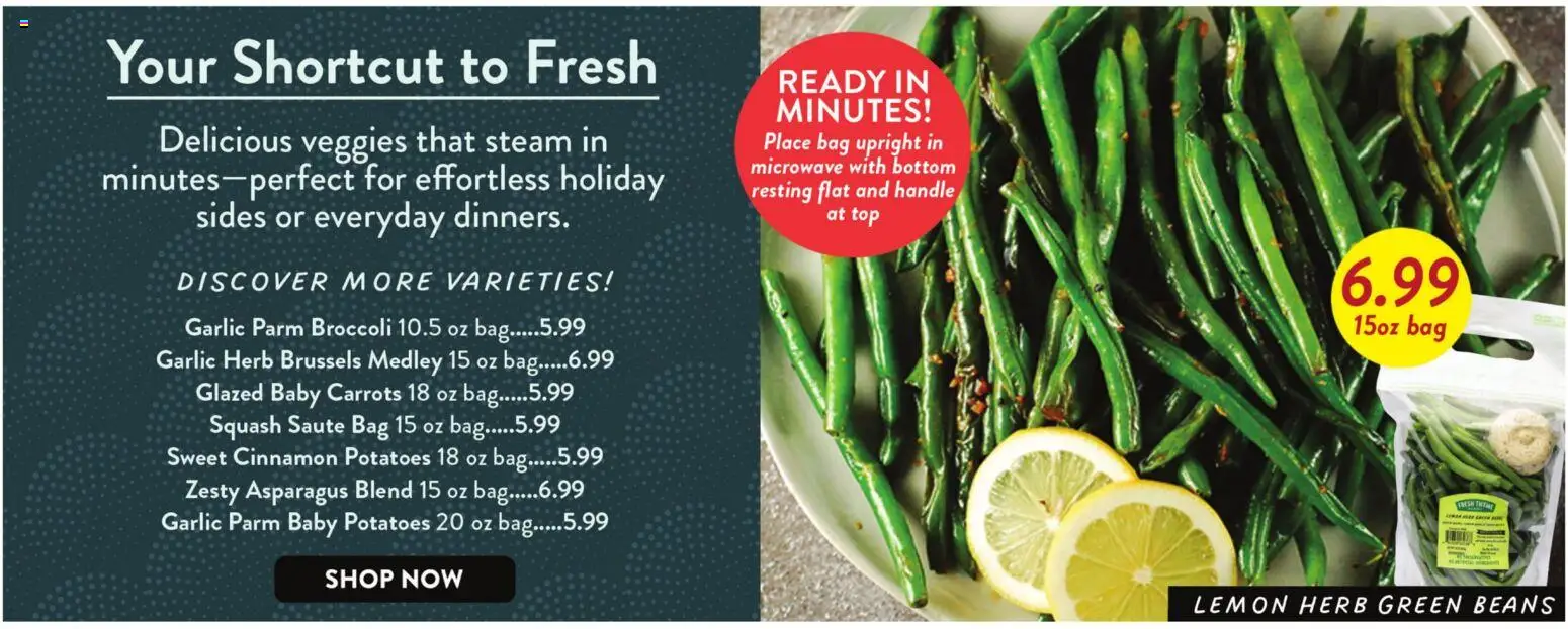 Fresh Thyme Weekly Ad - MI - valid from 03.12.2025 | Page: 6 | Products: Broccoli, Squash, Garlic, Bag